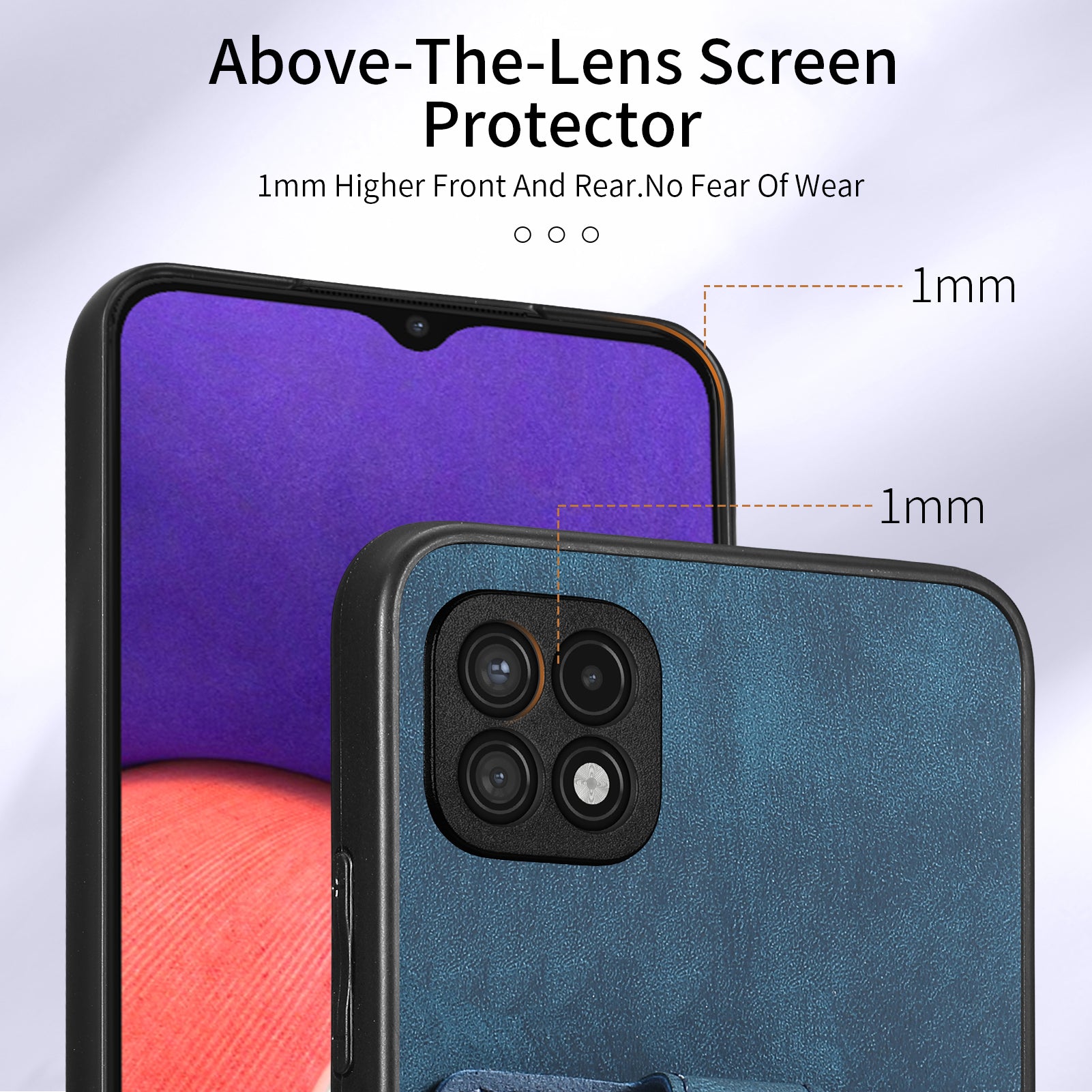 For Samsung Galaxy A22 5G (EU Version) Kickstand PU Leather PC TPU Card Slot Cover Ring Holder Phone Case For Samsung Galaxy A22 5G (EU Version) Kickstand PU Leather PC TPU Card Slot Cover Ring Holder Phone Case